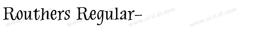 Routhers Regular字体转换